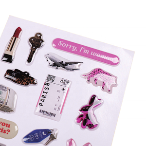 Pegamento de cristal personalizado, pegatinas de teléfono móvil de epoxi de identificación transparente 3D respetuosas con el medio ambiente - Product Image 4