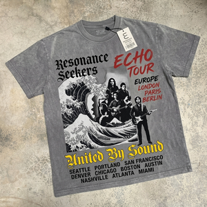 T-shirt da uomo in cotone 100% lavato <span class=keywords><strong>Etro</strong></span>, vintage, effetto distressed, casual, basic, stile street - Product Image 3