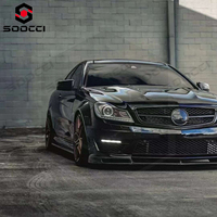 Fibre de carbone V Type W204 C63 Pare-chocs avant Splitter Spoiler Diffuseur Bodykit pour Mercedes-Benz Classe C W204 C63 AMG 2012-2014