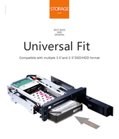 UNESTECH Hot Swap Dual Bay Plastik Enclosure 2.5 Inch 3.5 Inch SATA SSD HDD Rak Eksternal Mobile untuk PC 5.25 Bay