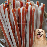 Friandises pour chiens en forme de bandes de poulet/canard, riches en protéines, sans céréales, naturelles, OEM, étiquette privée, directement de l'usine, friandises d'entraînement pour chiens