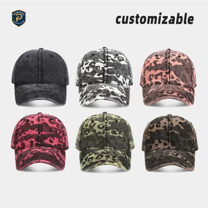 قبعة بيسبول مموهة من PA بستة ألواح، قبعة داد هات مهيكلة من القطن المغسول، بحزام قابل للتعديل، قبعة بنمط تكتيكي للصيد والأنشطة الخارجية - Product Image 5