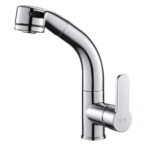 Hot and Cold water mixer copper pull out faucet new design brass bathroom basin tap High Quality Sanitary Ware