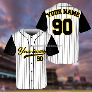 Maillot de baseball en maille à séchage rapide imprimé par transfert thermique et brodé, uniformes pour adultes, Mexique, polyester, grande taille, été - Product Image 1