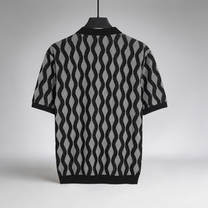 Polo pour homme noir coupe décontractée en tissu éponge 75% coton 25% polyester Vente en gros - Product Image 6