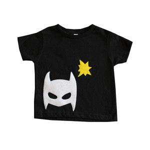 Pow - Superhero Tee & <b>Cape</b> Combo - <b>Black</b> - Product Image 2