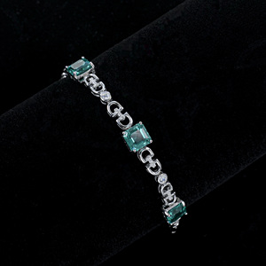 Bracelet en argent 925 avec rubis cultivés, idéal pour les fiançailles romantiques, le quotidien et les fêtes, un cadeau pour surprendre les filles L - Product Image 5