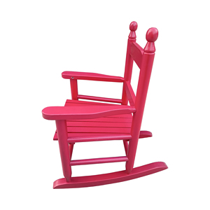 Fauteuil à bascule pour enfants en <span class=keywords><strong>bois</strong></span> massif, écologique, rose rouge, utilisation intérieure/extérieure, durable, sûr, pour tout-petits, vente en gros - Product Image 4