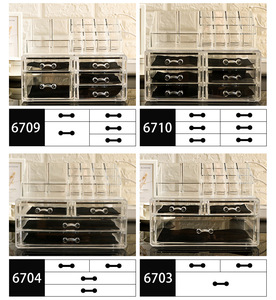 Organisateur de rangement cosmétique en <span class=keywords><strong>plastique</strong></span> transparent à double niveau pour comptoir ou <span class=keywords><strong>commode</strong></span> de salle de bain - Product Image 6