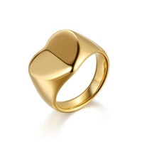 LEPAI Bagues pour hommes en acier inoxydable tendance, design géométrique, électroplaquées, bijoux de mode, modèle R30014, fabriquées en Chine