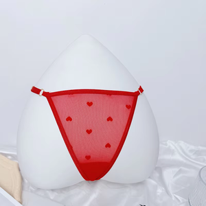 2025 rouge grand arc noël personnalisé strass lettres spécial string réglable caleçon pour les femmes - Product Image 2