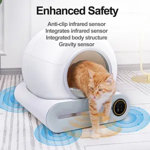 65L Großraum Selbst reinigende Katze Automatische Katzen toilette Wi-Fi-fähiger intelligenter Roboter mit 24H App Fernbedienung Geruchs entfernung