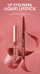 Kit de Maquillage Lèvres Effet Nude Éclatant : Crayon et Rouge à Lèvres Mat Haute Pigmentation, Imperméable – Soin des Lèvres Cosmétique – Meilleures Ventes - Product Image 6