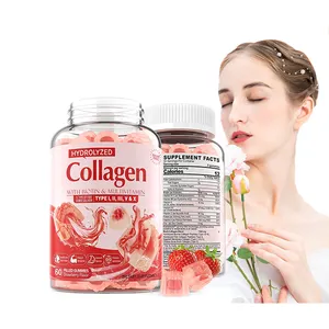 OEM hot sale collagen with biotin gummies support immune system hydrate hair revitalize skin collagen biotin gummy