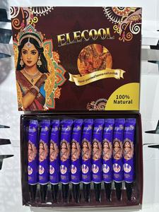 En Existencia 1 Caja Mehndi Indio Orgánico Marrón Rojo Anaranjado Rojo Oscuro 9 Colores Secado Rápido <span class=keywords><strong>Henna</strong></span> Temporal en Tubo para Musulmanes - Product Image 3