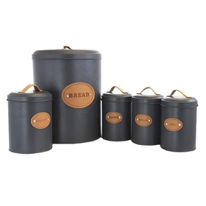 Metal Coffee Canister Metal Storage Canister Set Food Storage Container Storage Box Tea Sugar Coffee Canisters With Lid