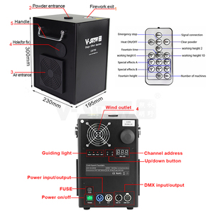 Vshow csf750 750W lạnh pháo hoa máy lấp lánh máy cho đám cưới bên Disco hiển thị 2PCs với trường hợp - Product Image 2