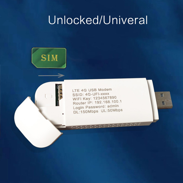 4G Wireless Internet Modem Small Abs Usb Dongle With 150M Lte Insert Sim Card and Wifi 4G Wireless Internet Card
