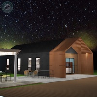 Nouvelle maison préfabriquée à toit triangulaire, villa en bois, villa préfabriquée à ossature en acier à vendre