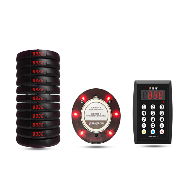 Wireless Long-Range Waterproof Calling Pager for Restaurants Nursing Homes Clinics Hospitals-Queue Buzzer Guest Server Call