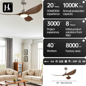 Ventilador de techo LED BLDC con luz, control remoto, para decoración del hogar, sala de estar, dormitorio, de 42 y 52 pulgadas - Product Image 4
