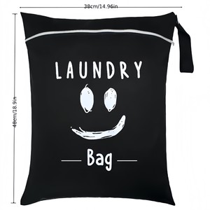 Sac à linge pliable personnalisé avec logo, sac à <span class=keywords><strong>couches</strong></span> lavable, sac de rangement pour vêtements sales, sac de voyage imperméable et réutilisable pour vêtements secs et mouillés - Product Image 2