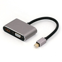 Câble convertisseur Mini DP vers HDTV+VGA, adaptateur 4K HD pour carte graphique d'ordinateur portable vers moniteur TV projecteur