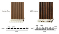 Cloison de séparation en lamelles WPC pour intérieur Panneaux en PVC pour mur intérieur Panneaux muraux pour maison, villa, appartement, bibliothèque