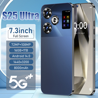 Smartphone S25 Ultra 5G Débloqué en Gros, 16 Go de RAM, 1 To de ROM, Système d'exploitation Android, Téléphone Mobile Puissant pour le Gaming