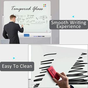 Bảng Xóa Khô Kính Di Động Có Chân Đế, Bảng Trắng Từ Tính Trên Văn Phòng Lớp Học - Product Image 5