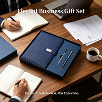 Carnet de notes A5 de luxe en cuir PU avec logo d'entreprise personnalisé 2027, couverture rigide, 100 feuilles, ensemble cadeau promotionnel pour entreprise