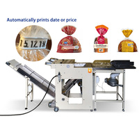 Machine de scellage automatique des sacs à pain en acier inoxydable avec codage de date par jet d'encre pour la production de pâtisserie
