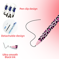 Stylo gel imprimé 0,5 mm, en plastique, transfert thermique, mignon, pour le bureau, à encre à base d'eau, pour signature, pour étudiants