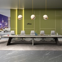 Table de conférence en bois kaki durable et écologique au design moderne pour hôtels et écoles, bureau multifonctionnel