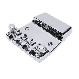 Puente de bajo compatible con <span class=keywords><strong>Rickenbacker</strong></span> de 4 cuerdas, ensamblaje de selletas ajustables de aleación de zinc chapadas en cromo de 18 mm - Product Image 6