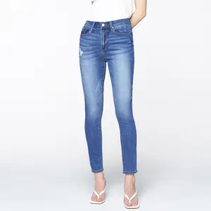Custom Casual Pencil Pants Female Stretch Mom, Jeans Plus Size Ripped Jeans Fashion Streetwear Women Sexy Skinny Denim Jeans/