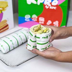 Customized Logo Biodegradable Chicken Roll Food <b>Wrapping</b> Fast Food Grease Proof <b>Paper</b> Single Side Bread Grease-Proof <b>Paper</b> - Product Image 2