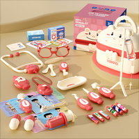 Jouets de kit de docteur mignons, jeu de rôle éducatif, jeu de simulation, jouets pour enfants, ensemble de jeu de docteur pour enfants, filles, enfants