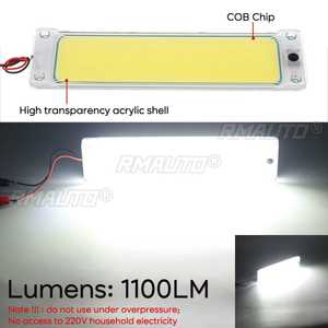 2 pièces 12V 24V LED DRL COB Lumière intérieure de voiture, Lampe de lecture, Bande lumineuse LED 8000K pour VR, Caravanes, Bus, Camions, Remorques, Camping-cars, Coffres de voiture pour VW - Product Image 2
