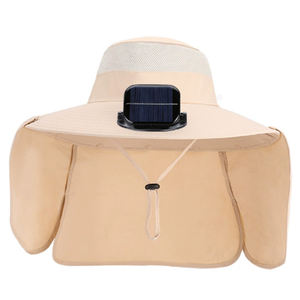 หมวกพัดลมพลังงานแสงอาทิตย์สำหรับผู้ชายหมวกตกปลาปีกกว้างป้องกันรังสียูวีสำหรับกิจกรรมกลางแจ้งในฤดูร้อน - Product Image 5