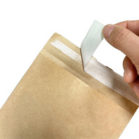 Sacs d'expédition en papier kraft biodégradable et imperméable de 60 g/m², résistants à l'humidité, avec bande adhésive puissante, personnalisables pour l'épicerie