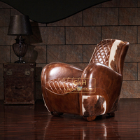 Chaise d'accent pour la maison, le salon, le bureau, la chambre à coucher, marron