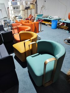 <span class=keywords><strong>Fauteuil</strong></span> <span class=keywords><strong>pivotant</strong></span> moderne et minimaliste en <span class=keywords><strong>tissu</strong></span>, avec accoudoirs métalliques, idéal pour salle à manger et <span class=keywords><strong>salon</strong></span>, mobilier de détente et de loisirs – Vente chaude - Product Image 6