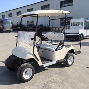 Carrito de golf estándar de 2 plazas color blanco crema con parabrisas para uso diario en villas, jardines y turismo. - Product Image 4