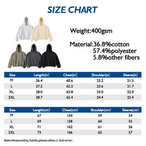 Otoño Hombres 400GSM Heavyweight Pullover Hoodies Fleece Algodón Poliéster Liso Teñido Color Sólido Con Capucha - Product Image 3