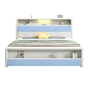 Muebles de Dormitorio para Niños de Alta Calidad en Oferta, Juego de Cama Queen de Madera Maciza, Diseños de Camas Dobles de Madera Tamaño King - Product Image 5