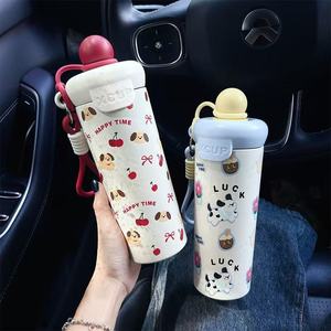 Xcup Insulated Water <b>Bottle</b> 500Ml Stainless Steel With Straw For Students And Women - Product Image 1