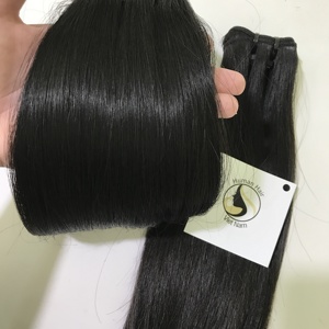 Extensiones de cabello humano de grado superior, cabello Natural y virgen, color negro - Product Image 3