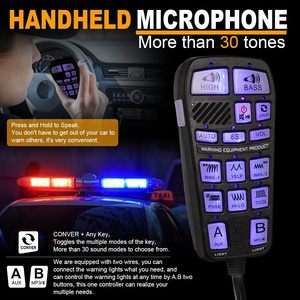 Loa còi báo động đa âm 200W kiểu mỏng cho xe cứu hộ, ô tô, xe tải, xe địa hình, xe đa dụng, xe RV - Product Image 3