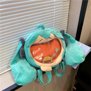 <span class=keywords><strong>Zaino</strong></span> da 33CM per Bambini, Regalo, Giocattoli, Borsa da Viaggio Rosa <span class=keywords><strong>Verde</strong></span>, Anime Miku Carino Sakura Ragazze Cartone Animato Anime Peluche Borse Scolastiche - Product Image 3